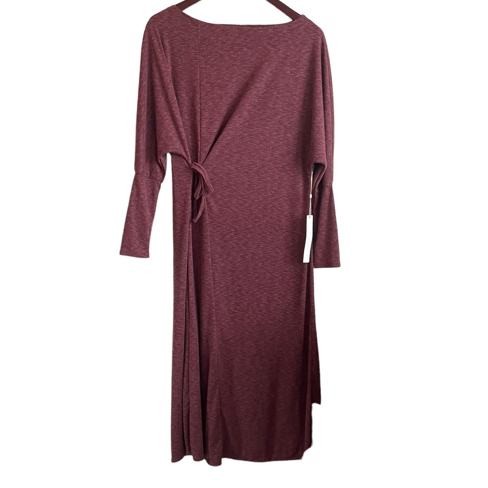 Caslon Women Minimalist Maxi Dress XXS Rose Jersey Knit Faux Wrap Modest Casual